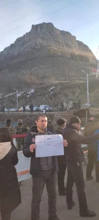 Beynəlxalq Təşəbbüsün Azərbaycan nümayəndəliyi Xankəndi Laçın yolundakı aksiyada oldu.